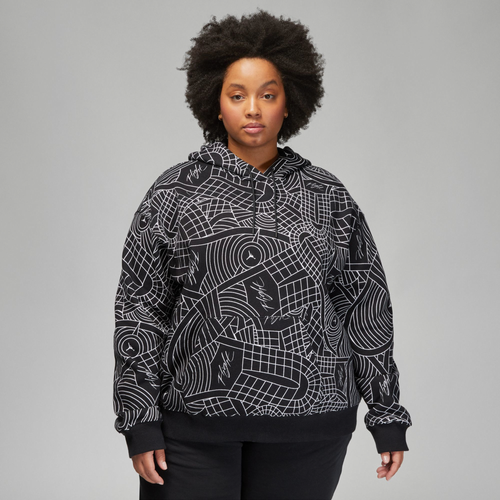 

Jordan Womens Jordan Plus Size Brooklyn Fleece Pullover - Womens Black/Black