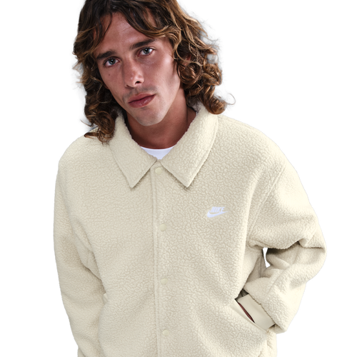  - Nike Club Sherpa Coaches Jacket - Lt Khaki/White