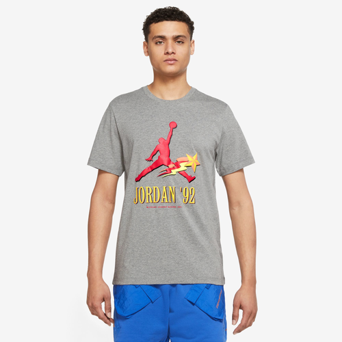 

Jordan Mens Jordan Air Stretch Short Sleeve Crew - Mens Grey Size L