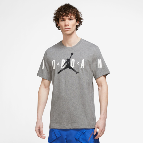 MENS - Jordan Air Stretch Short Sleeve T-Shirt - Grey/White Black