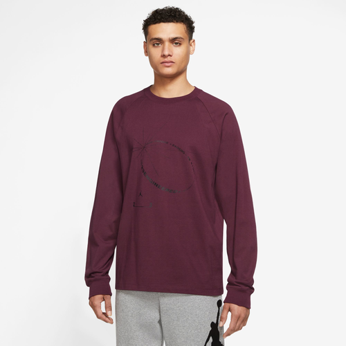 

Jordan Mens Jordan 23E Long Sleeve Crew - Mens Red/Black Size XL