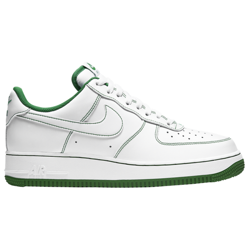 Nike Air Force 1 '07 Leather Trainers In White/green