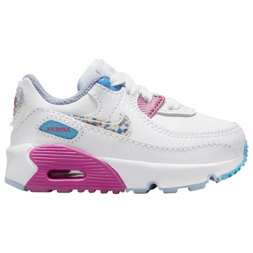 Shop Nike Girls  Air Max 90 Ltr Se In White/multi/active Fuchsia