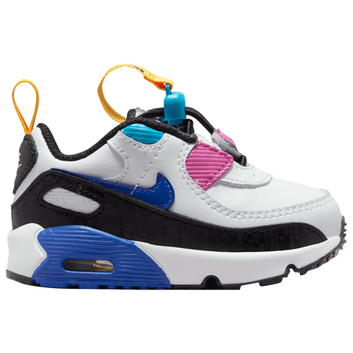 

Nike Girls Nike Air Max 90 - Girls' Toddler Shoes White/Hyper Royal/Black Size 04.0