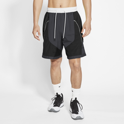 Men's - Nike Throwback Narrative Shorts - Dk Smoke Grey/Black/White