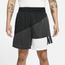 Nike Starting 5 Asymmetrical 8" Shorts - Men's Black/Dark Smoke Grey/White