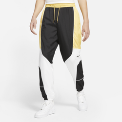 Men's - Nike Throwback Pants - Black/Saturn Gold/White
