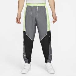 Men's - Nike Throwback Pants - Smoke Grey/Black/Barely Volt