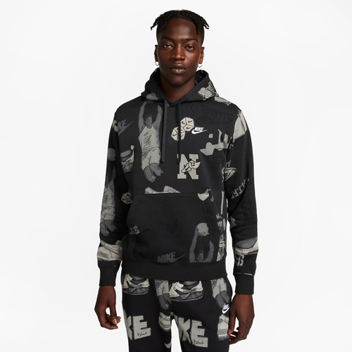 Nike Mens  Nsw Bold School Po Hoodie In Off Noir