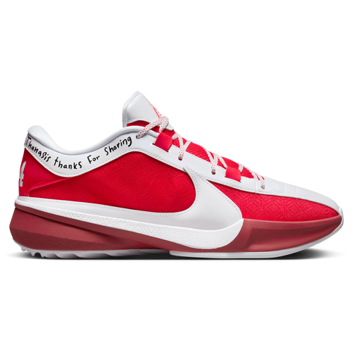 

Nike Mens Nike Zoom Freak 5 - Mens Basketball Shoes University Red/White/Bright Crimson Size 11.0