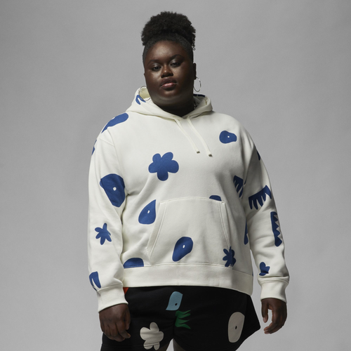 

Jordan Womens Jordan Plus Size Brooklyn Fleece Pullover - Womens Sail/French Blue