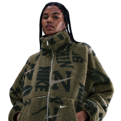 Women's - Nike NSW Street Sherpa Vest - Medium Olive/Medium Olive