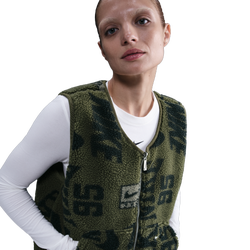 Women's - Nike NSW Street Sherpa Vest - Medium Olive/Neutral Olive