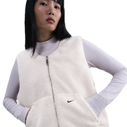 Women's - Nike NSW Street Sherpa Vest - Silt Red/Sail