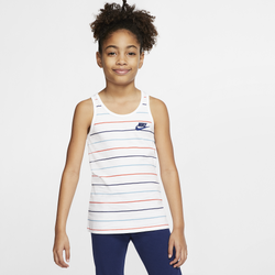 Girls' Grade School - Nike Go Stripes Tank - White/Blue Void