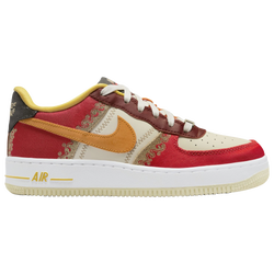 Boys' Grade School - Nike Air Force 1 Premium - Habanero Red/Light Curry/Coconut Milk