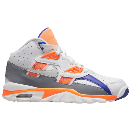 

Nike Boys Nike Air Trainer SC T2 - Boys' Grade School Basketball Shoes White/Light Grey/Grey Size 04.0