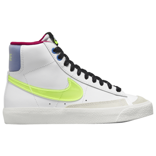 

Boys Nike Nike Blazer Mid '77 - Boys' Grade School Basketball Shoe White/Volt/Hyper Royal Size 05.0