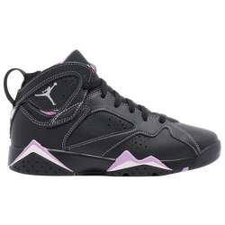 Girls' Grade School - Jordan Retro 7 - Black/Purple