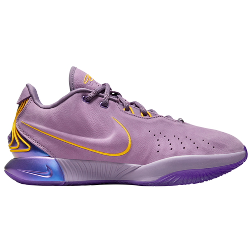 

Nike Mens Nike Lebron XXI - Mens Basketball Shoes Violet Dust/University Gold Size 12.0