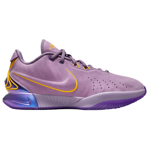 

Nike Mens Nike Lebron XXI - Mens Basketball Shoes Violet Dust/University Gold Size 08.5