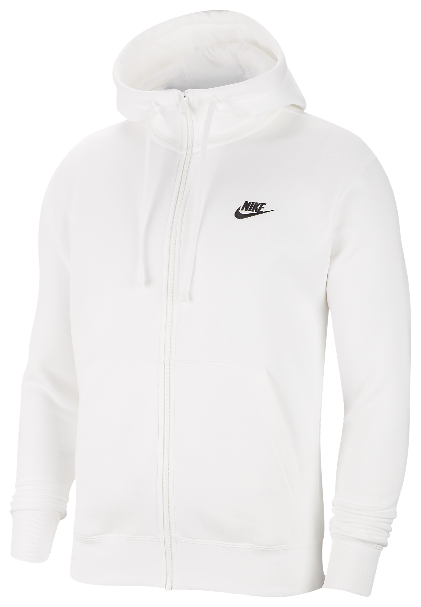 white nike fleece hoodie