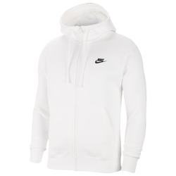 Men's - Nike Club Full-Zip Hoodie - White/Black