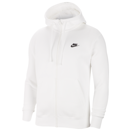 

Nike Mens Nike Club Full-Zip Hoodie - Mens White/Black Size L