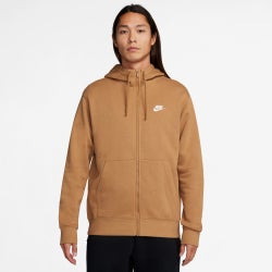 Men's - Nike Club Full-Zip Hoodie - Tan/White