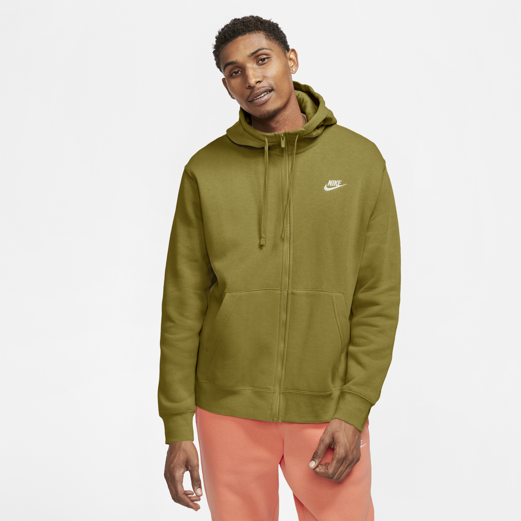 nike club full zip hoodie