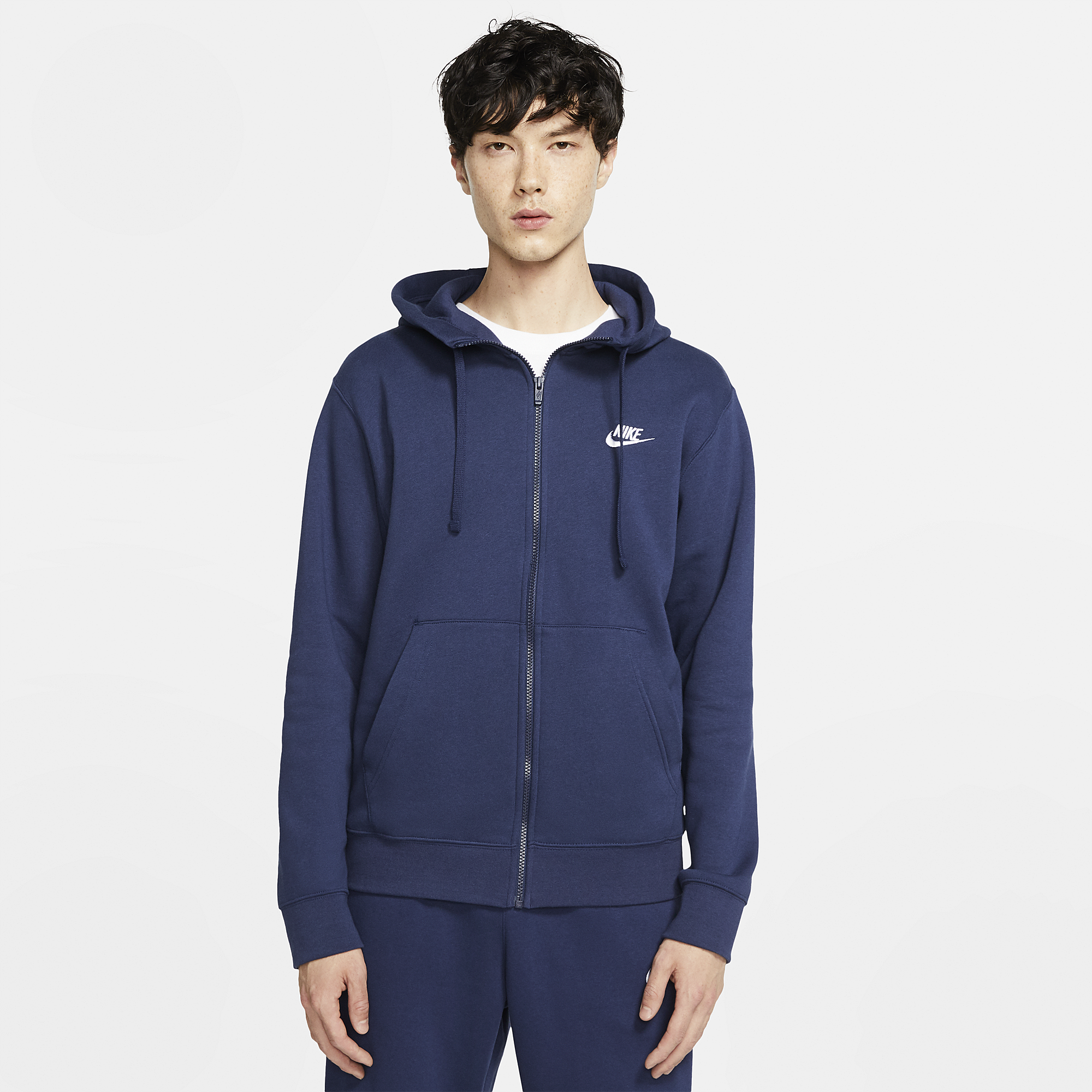 blue nike zip up jacket