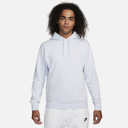 

Men's Nike Nike Club Pullover Hoodie - Men's White/Grey Size XS