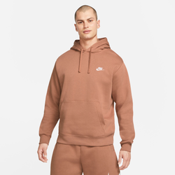 Men's - Nike Club Pullover Hoodie - Mineral Clay/White