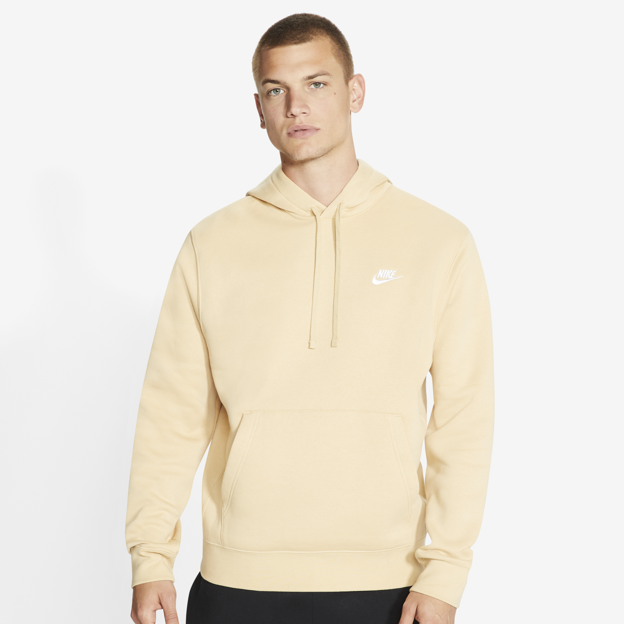 cream colored nike hoodie