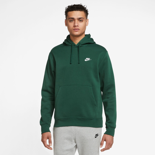 

Nike Mens Nike Club Pullover Hoodie - Mens Green/White Size S