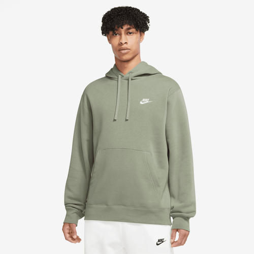 

Nike Mens Nike Club Pullover Hoodie - Mens Green/White Size 3XL