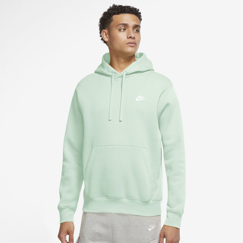 Nike Mens  Club Pullover Hoodie In Barely Green/white/barely Green