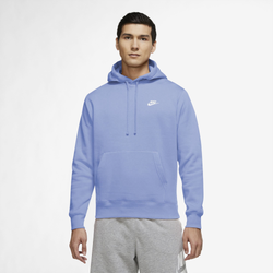 Men's - Nike Club Pullover Hoodie - Lt Marine/Lt Marine/White