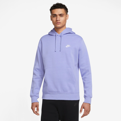 

Nike Mens Nike Club Pullover Hoodie - Mens Purple/White Size XXL