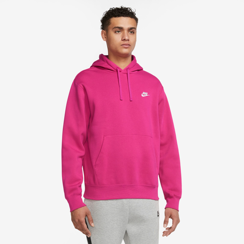 

Nike Mens Nike Club Pullover Hoodie - Mens White/Pink Size XXL