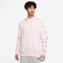 Men's - Nike Club Pullover Hoodie - Pink/White