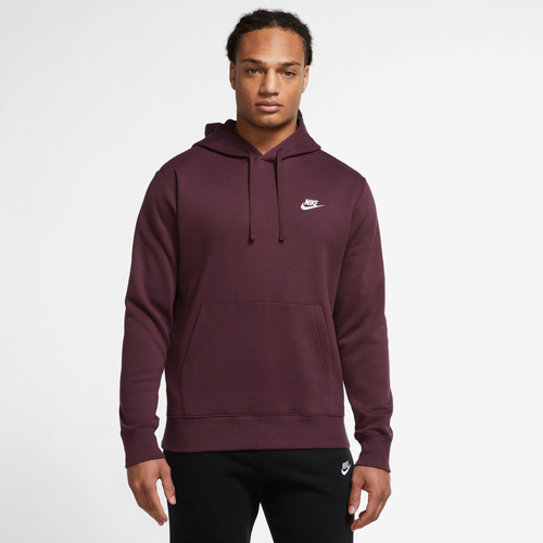 

Nike Mens Nike NSW Club Pullover BB Hoodie - Mens Night Maroon/Night Maroon/White Size M