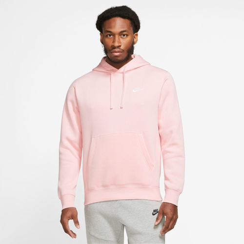 

Nike Mens Nike Club Pullover Hoodie - Mens Pink/White Size XXL