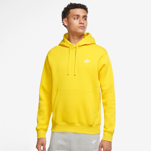 

Nike Mens Nike Club Basketball Pullover Hoodie - Mens Lightening/White Size M