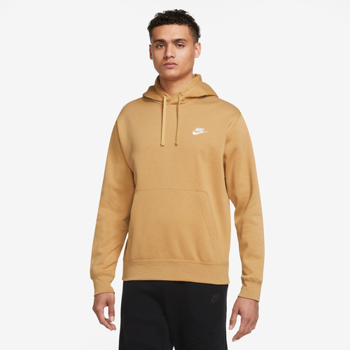 

Nike Mens Nike Club Pullover Hoodie - Mens Gold/White Size L