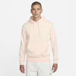 Men's - Nike Club Pullover Hoodie - Guava Ice/Guava Ice/White