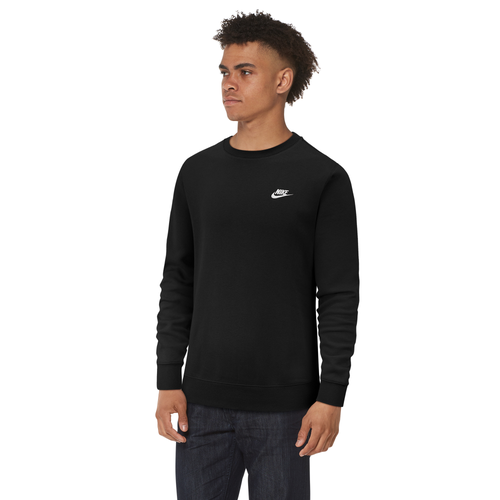 

Nike Mens Nike Club Crew - Mens Black/White Size LT