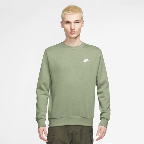 

Nike Mens Nike Club Crew - Mens Oil Green/White Size M