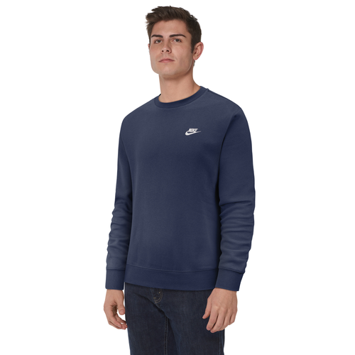 

Nike Mens Nike Club Crew - Mens White/Midnight Navy Size XXLT