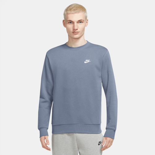 

Nike Mens Nike Club Crew - Mens Grey/White Size M